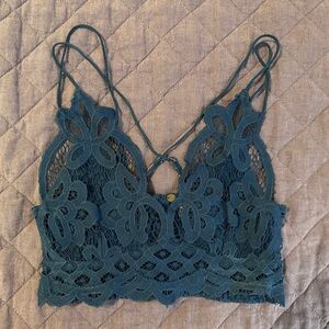 Free People Adella Bralette XS Teal